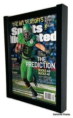 Magazine Sports Illustrated Display Frame Case Black Shadow Box
