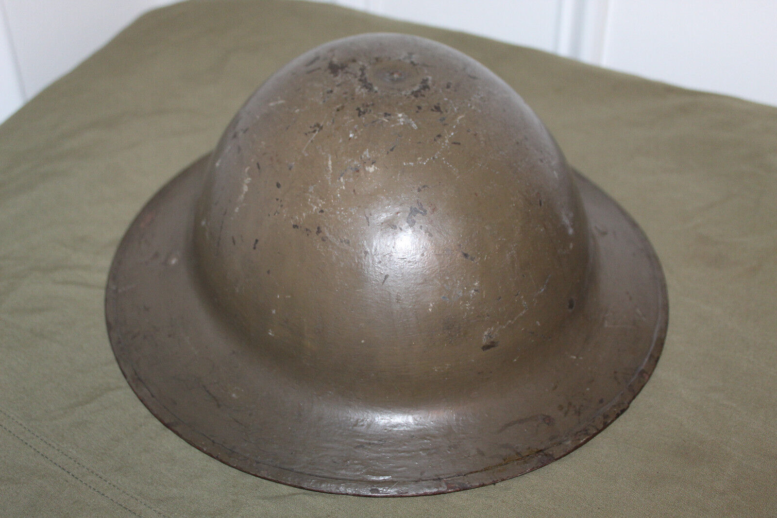 Original Ww1 British/commonwealth Mki Army Combat Helmet W/full Liner & Strap
