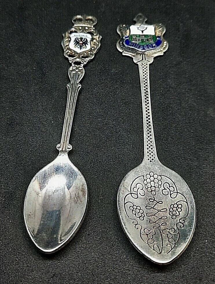 Silver Plated Souvenir Coffe Spoons Austria Windsor Kitchen Decor Decorative