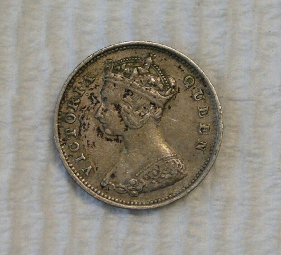 1901 HONG KONG BRITISH COLONY - .800 SILVER 10 Cents