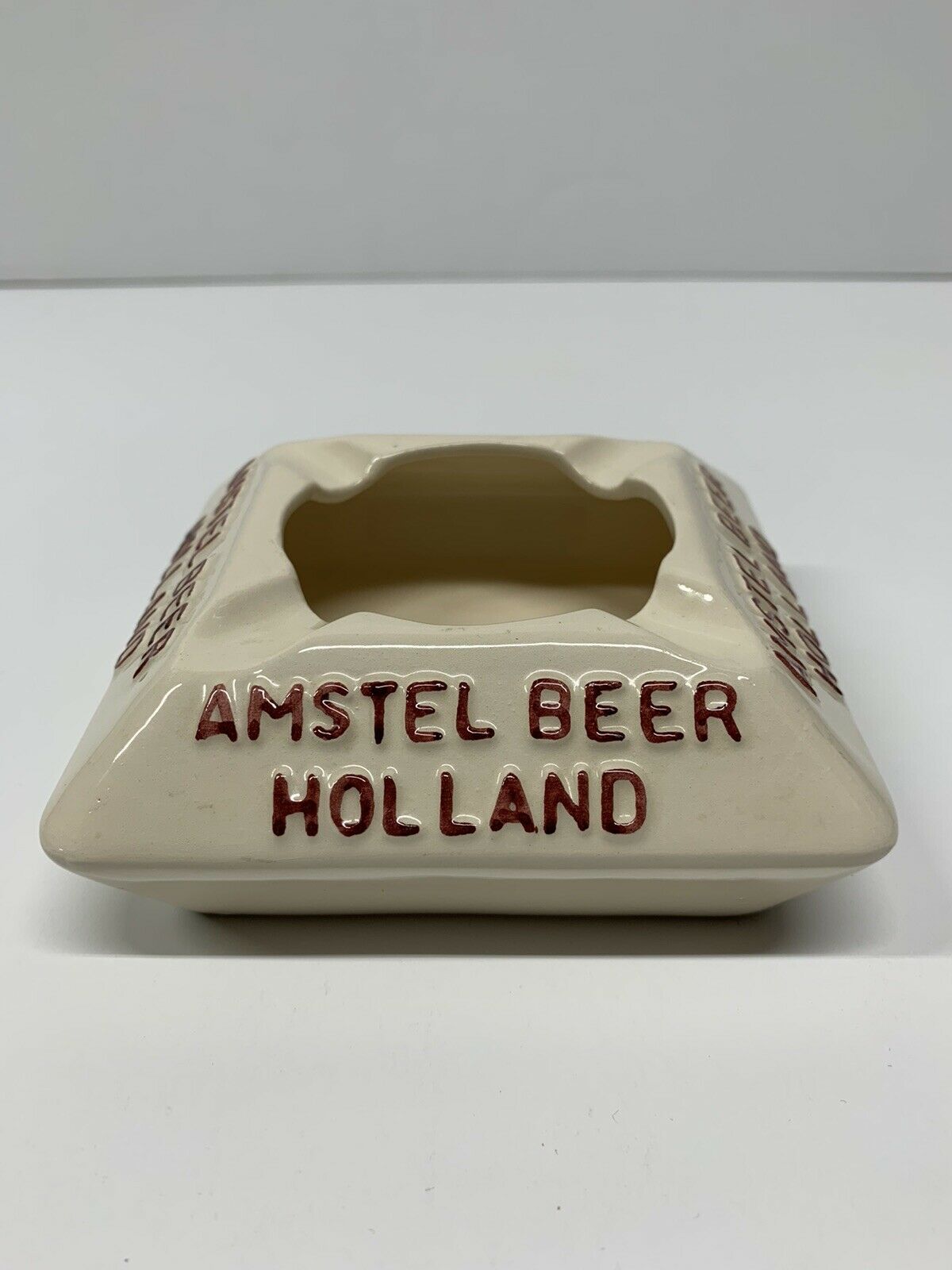 Vintage Amstel Beer - Holland Advertising Ceramic Ashtray