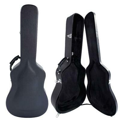 41" Arched Simple Style Acoustic Guitar Hard Shell Case Black