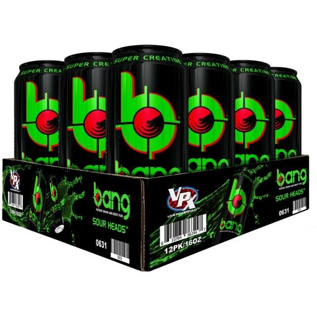 VPX BANG Energy Drink Creatine BCAA Amino Acids CASE OF 12 + FREE SHIPPING!
