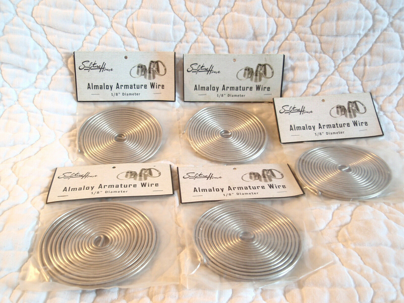Sculpture House Almaloy Armature Wire 1/8" 20 Feet Long Lot Of 5 New Arts Crafts