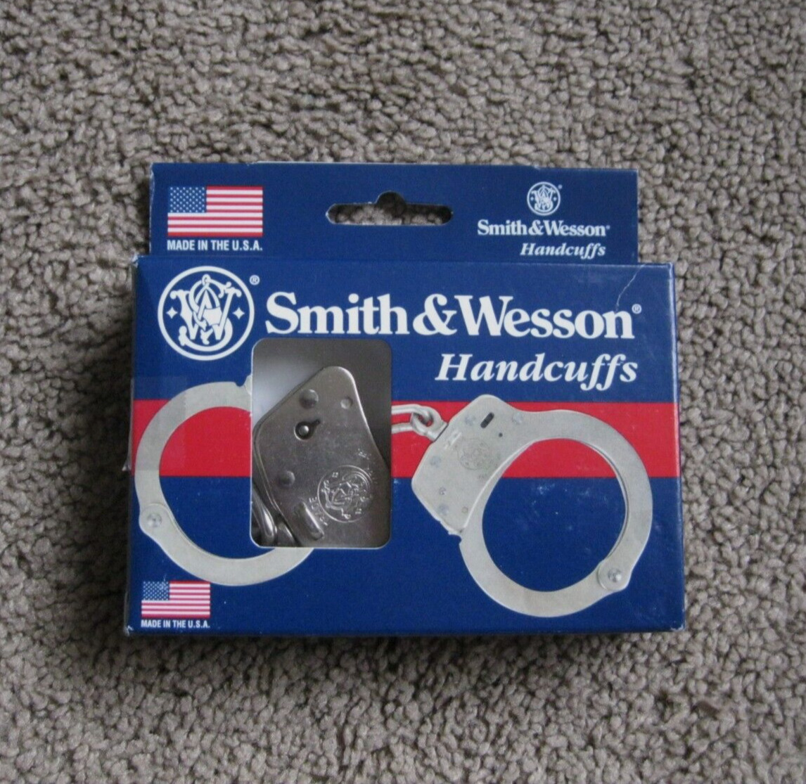Smith & Wesson Nickel Model 100-1 Handcuffs W/2 Keys (  New In Box ) #2