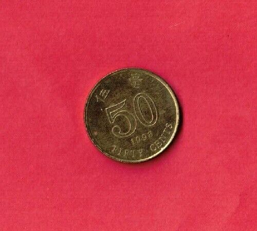HONG KONG KM68 1998 UNCOIRCULATED-UNC MINT-BU OLD VINTAGE 50 CENTS  COIN