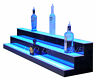 60" Lighted Bar Shelf, 3 Steps, Led Liquor Bottle Glorifier, Back Bar Shelving