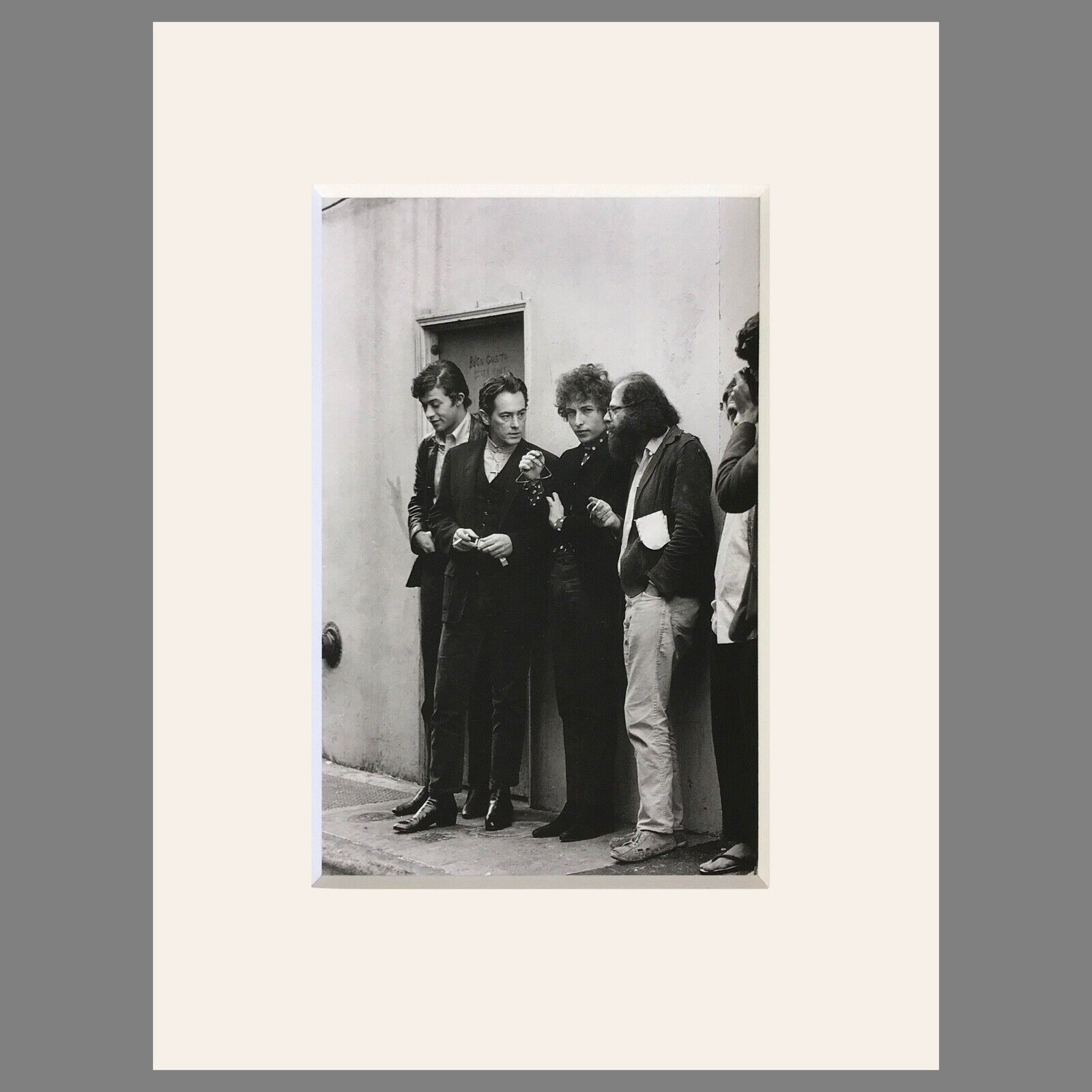 Robbie Robertson, Michael McClure, Bob Dylan & Alan Ginsburg -Jim Marshall Photo