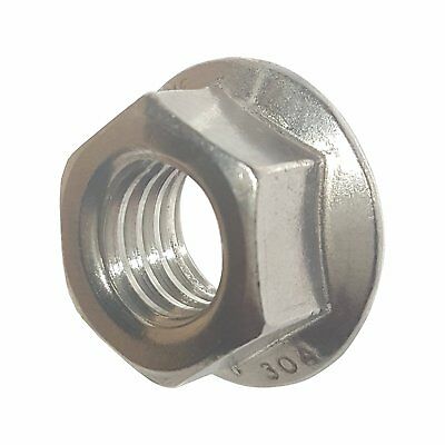 5/16-18 Stainless Steel Flange Nuts Serrated Base Lock Anti Vibration Qty 25