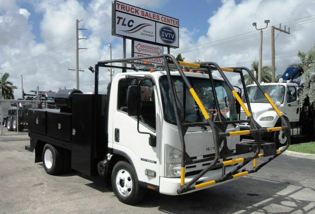 2013 Isuzu Npr Hd *gas* 11ft Service Utility Truck 64783 Miles White  6.0l V8 Oh