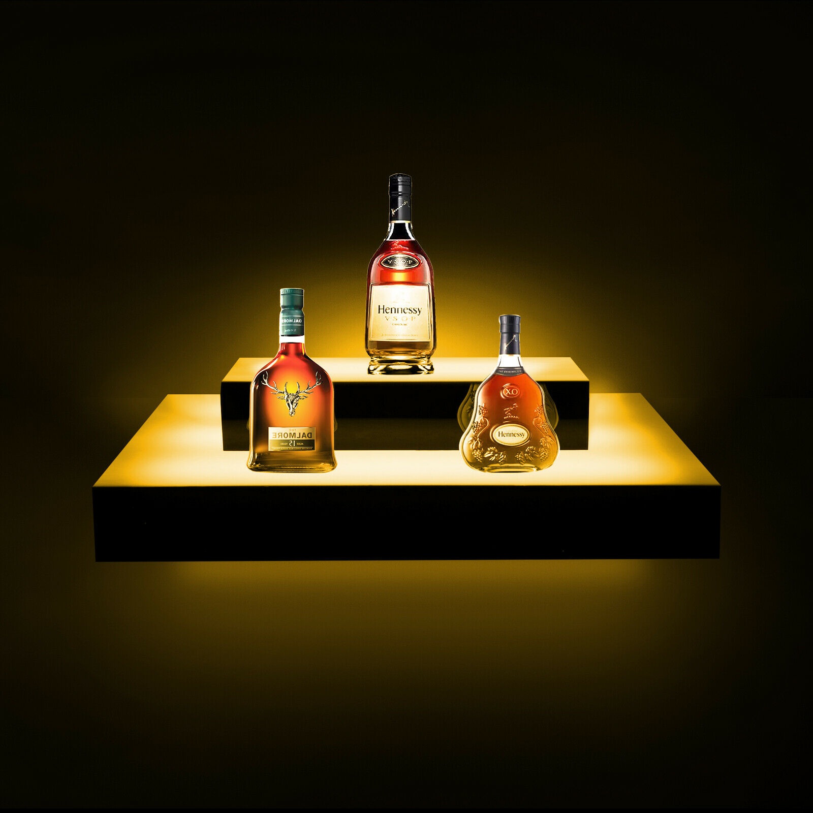 LED Lighted Up Glowing Liquor Bottle Shelf Shelving Décor Display Rack Home bar