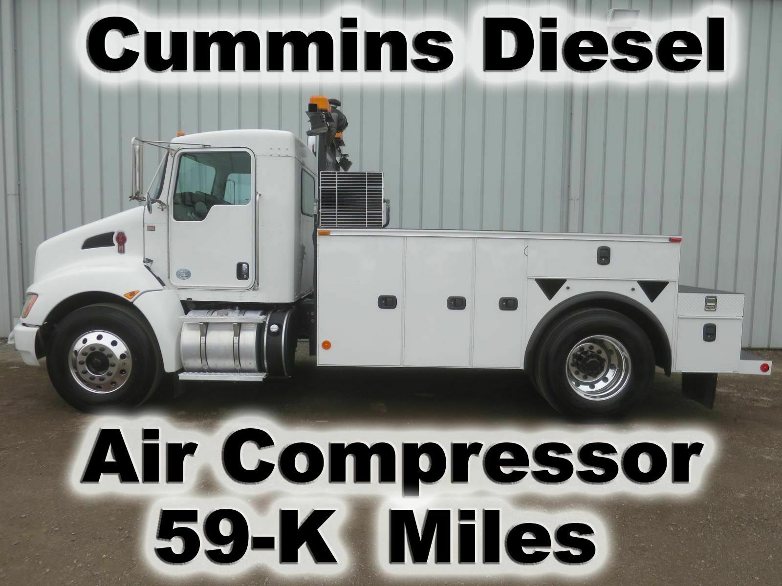 T370 Cummins Diesel Automatic 12ft Service Utility Compressor Truck 59-k Low Mi