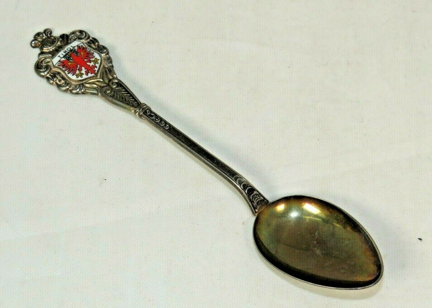 Tirol Austria Crest Enameled Collector Souvenir Spoon - A9